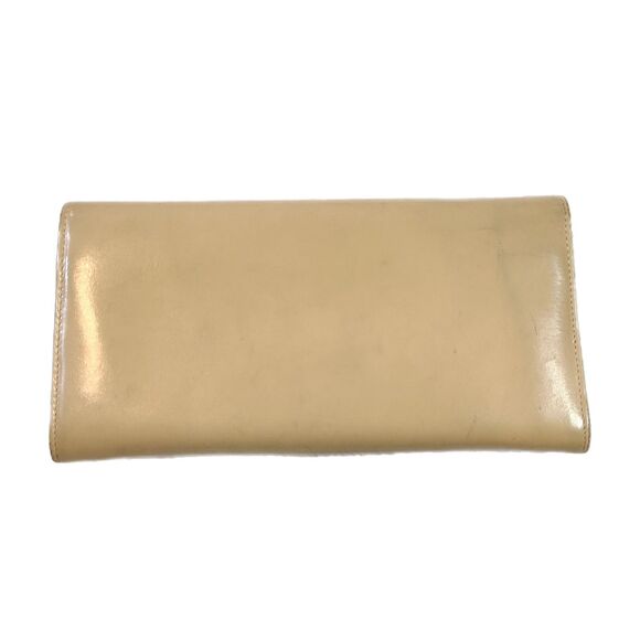 Salvatore Ferragamo Khaki Leather & Gold Gancini Long Bi-Fold Vintage Wallet - Picture 2 of 10